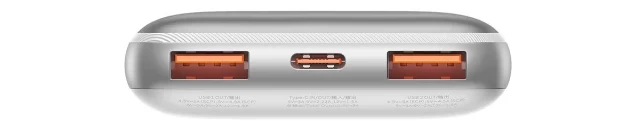 Портативное зарядное устройство Baseus Bipow Pro 10000 mAh 22.5W with USB-A to USB-C 0.3m Cable White (PPBD040002) - 3