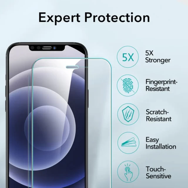 Захисне скло ESR Screen Shield (2 Pack) для iPhone 12 | 12 Pro Clear (4894240122501)