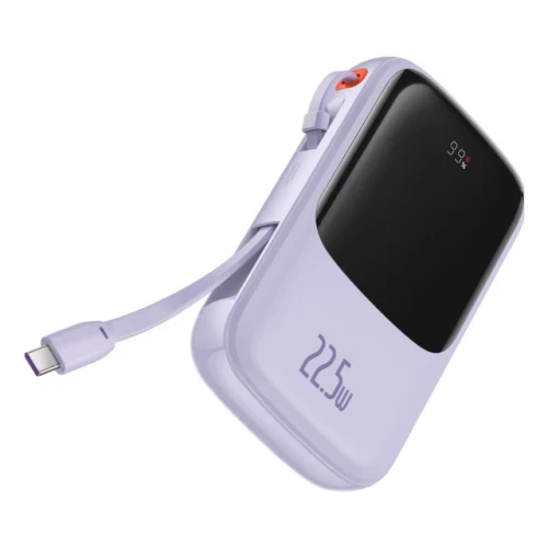 Портативное зарядное устройство Baseus Q Pow 10000 mAh 22.5W with USB-C Cable Purple (PPQD020105) - 1