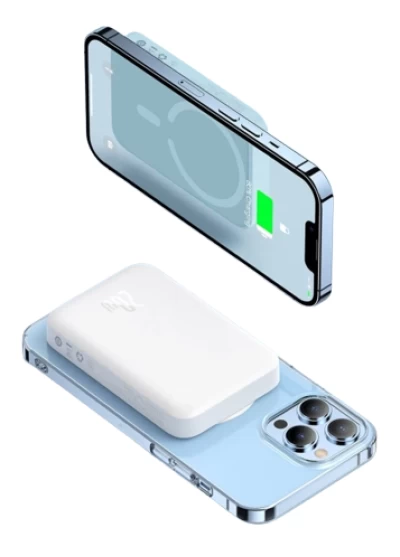 Портативное зарядное устройство Baseus Magnetic Mini Fast Charging 20W 10000 mAh Pink with USB-C to USB-C Cable White (PPCX030004) - 2
