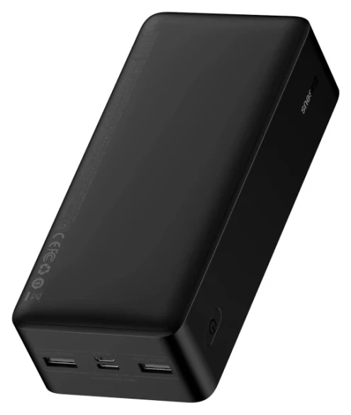 Портативний зарядний пристрій Baseus Bipow Digital Display 30000 mAh 15W with USB-A to Micro-USB 0.25m Cable Black (PPBD050201) - 2
