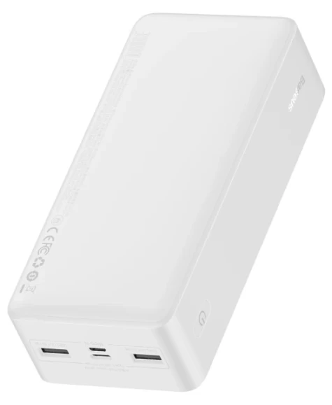 Портативний зарядний пристрій Baseus Bipow Digital Display 30000 mAh 15W with USB-A to Micro-USB 0.25m Cable White (PPBD050202) - 2