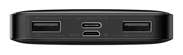Портативний зарядний пристрій Baseus Bipow Digital Display 10000 mAh 15W with USB-A to Micro-USB 0.25m Cable Black (PPBD050001) - 3