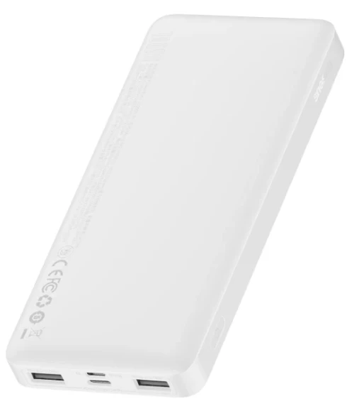 Портативний зарядний пристрій Baseus Bipow Digital Display 10000 mAh 15W with USB-A to Micro-USB 0.25m Cable White (PPBD050002) - 2