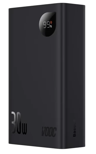 Портативное зарядное устройство Baseus Adaman 2 Digital Display Fast Charge 20000 mAh 30W Black (PPAD050101) - 1
