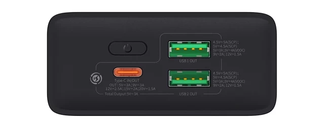 Портативное зарядное устройство Baseus Adaman 2 Digital Display Fast Charge 20000 mAh 30W Black (PPAD050101) - 3