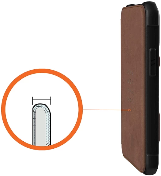 Чехол UAG Metropolis LTHR ARMR Brown для iPhone 12 mini (112346118380) - 2