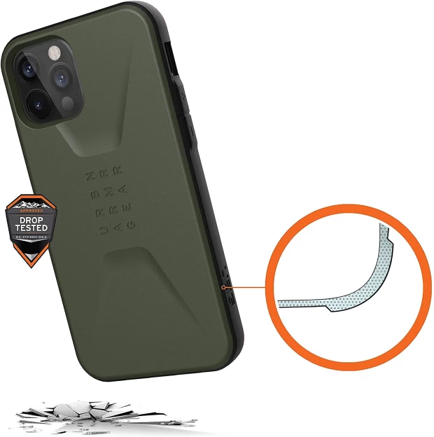 Чехол UAG Civilian Olive для iPhone 12 Pro Max (11236D117272) - 1