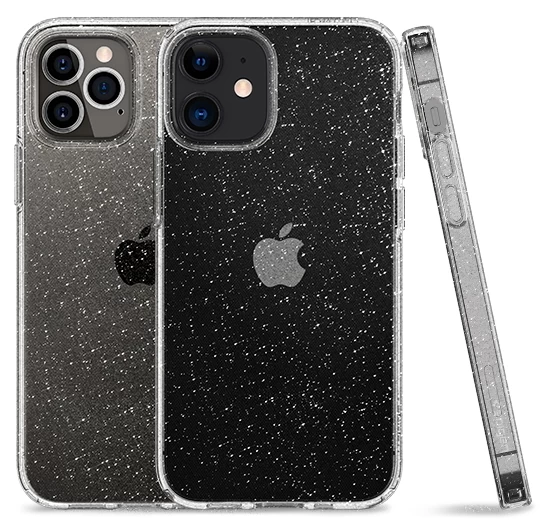 Чехол Spigen для iPhone 12 | 12 Pro Liquid Crystal Glitter Rose Quartz (ACS01699) - 3
