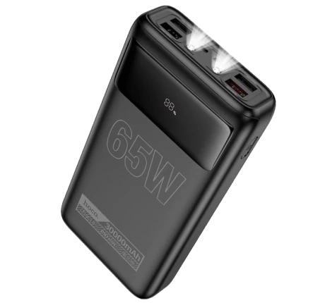 Портативний зарядний пристрій HOCO DB81 Apollo 30000 mAh 65W PD with PB/Lamp Black - 1