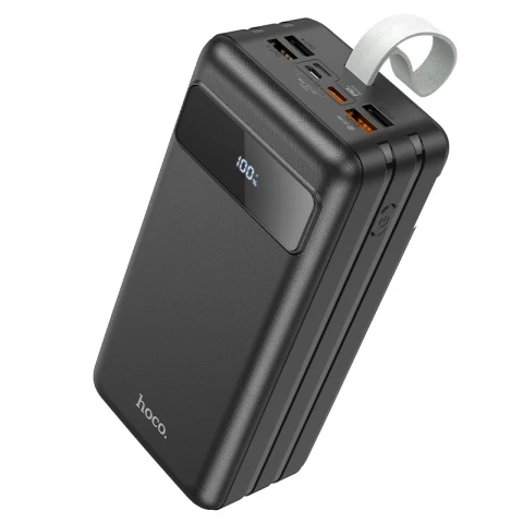 Портативное зарядное устройство HOCO J86B Electric 60000 mAh 20W PD | QC with LCD/Lamp Black - 1