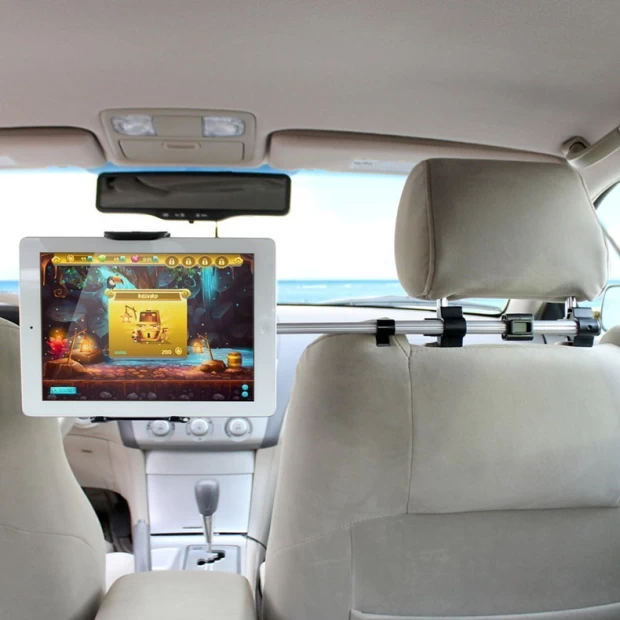 Автотримач Macally універсальний для планшетів для пасажирів на задніх сидіннях Aluminium (HRMOUNTPRO) - 4