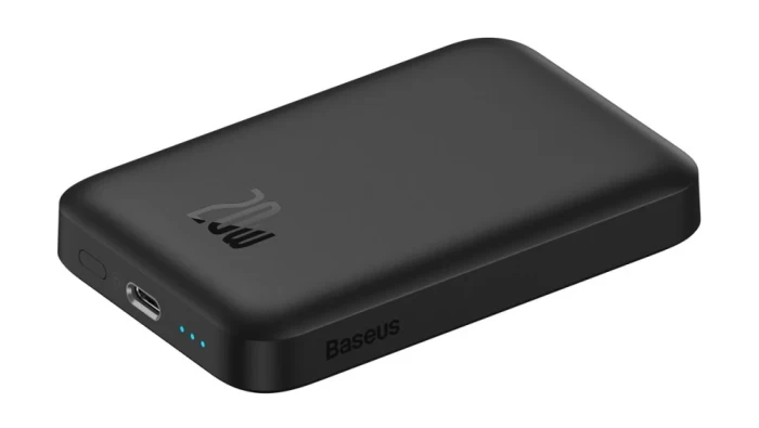 Портативное зарядное устройство Baseus Magnetic Wireless Charging 6000 mAh with USB-C to USB-C 0.5m Cable White (PPCX020002) - 3