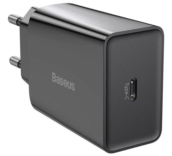 Мережевий зарядний пристрій Baseus Speed Mini PD 20W USB-C Black (CCFS-SN01) - 2
