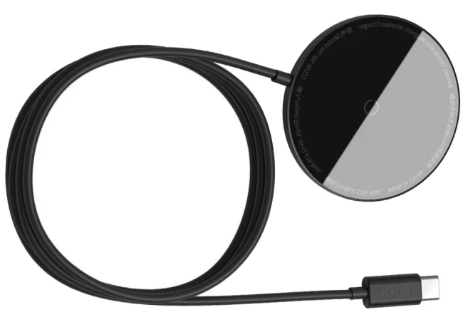Беспроводное зарядное устройство Baseus Simple Mini Magnetic 15W Black with MagSafe (WXJK-F01) - 3