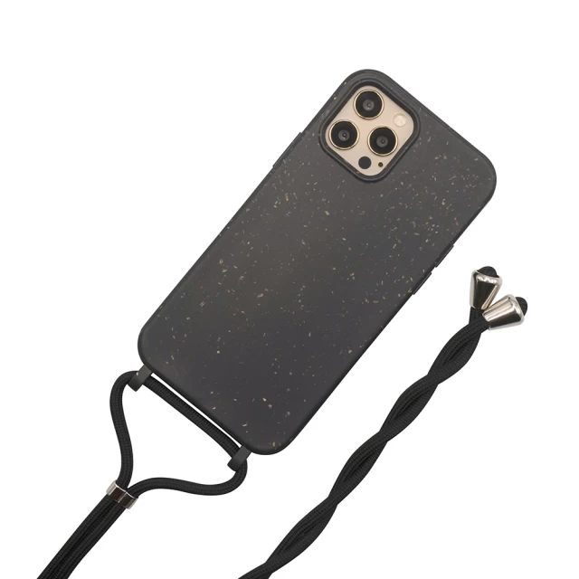 Экологичный чехол со шнуром Upex ECOBODY Series для iPhone 12 Pro Max Charcoal (UP34259)