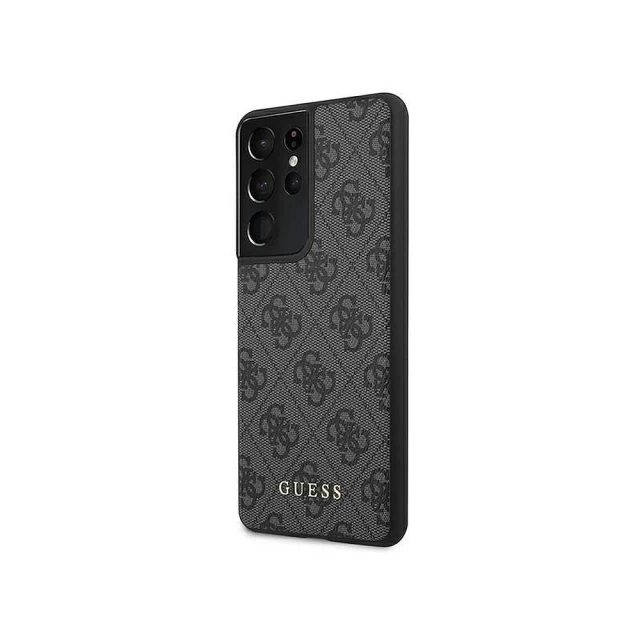 Чохол Guess 4G Metal Gold Logo для Samsung Galaxy S21 Ultra G998 Grey (GUHCS21LG4GFGR)