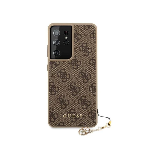 Чехол Guess 4G Charms Collection для Samsung Galaxy S21 Ultra G998 Brown (GUHCS21LGF4GBR)