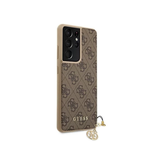 Чохол Guess 4G Charms Collection для Samsung Galaxy S21 Ultra G998 Brown (GUHCS21LGF4GBR)