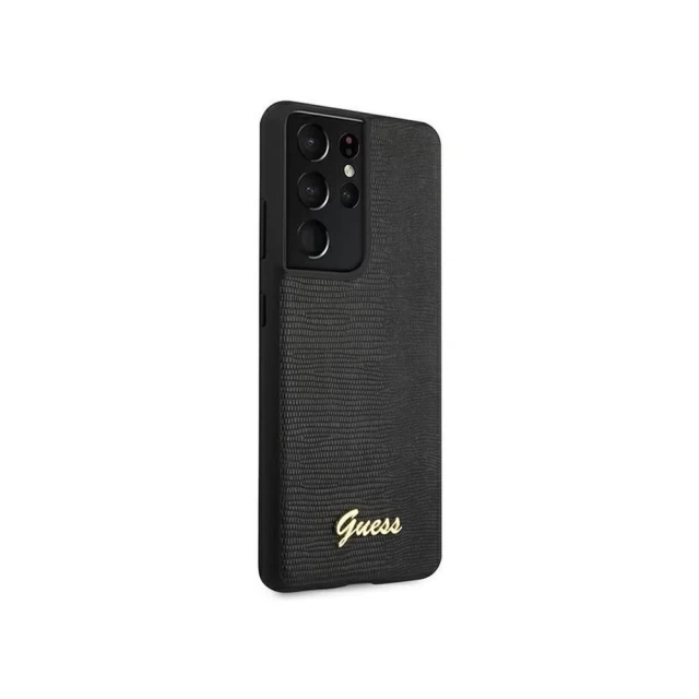 Чехол Guess Lizard Collection для Samsung Galaxy S21 Ultra G998 Black (GUHCS21LPCUMLLIBK)
