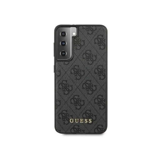 Чехол Guess 4G Metal Gold Logo для Samsung Galaxy S21 G991 Grey (GUHCS21SG4GFGR)