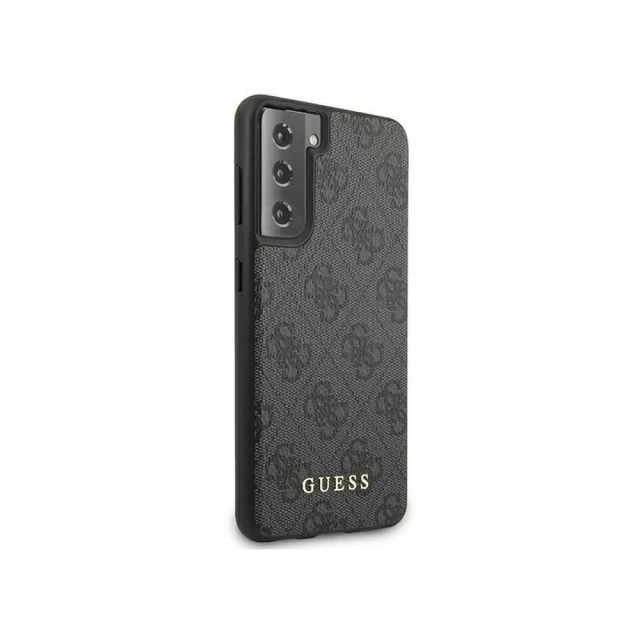 Чехол Guess 4G Metal Gold Logo для Samsung Galaxy S21 G991 Grey (GUHCS21SG4GFGR)