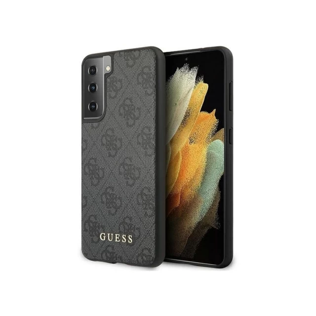 Чехол Guess 4G Metal Gold Logo для Samsung Galaxy S21 G991 Grey (GUHCS21SG4GFGR)