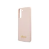 Чехол Guess Silicone Script Metal Logo для Samsung Galaxy S21 G991 Pink (GUHCS21SLSLMGLP)