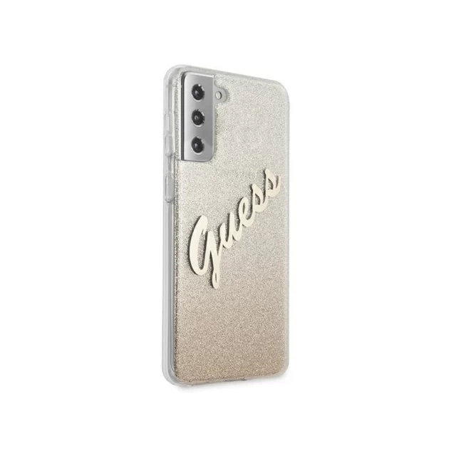 Чохол Guess Glitter Gradient Script для Samsung Galaxy S21 G991 Gold (GUHCS21SPCUGLSGO)