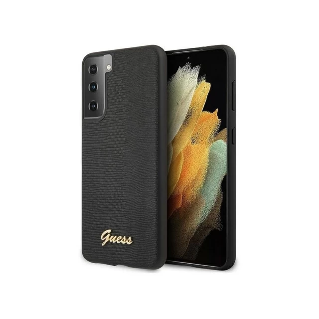 Чехол Guess Lizard Collection для Samsung Galaxy S21 G991 Black (GUHCS21SPCUMLLIBK)