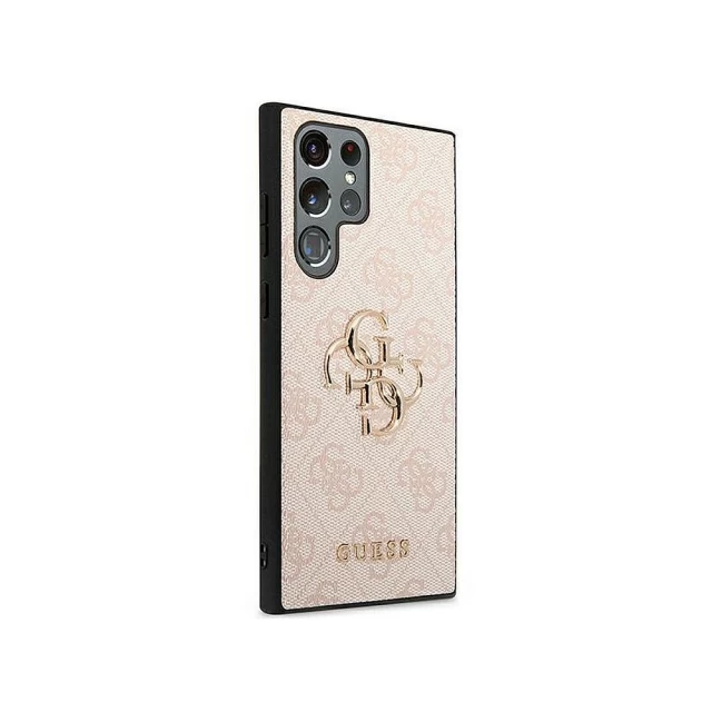 Чехол Guess 4G Big Metal Logo для Samsung Galaxy S22 Ultra S908 Pink (GUHCS22L4GMGPI)