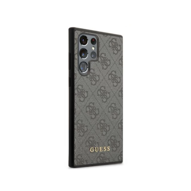 Чехол Guess 4G Metal Gold Logo для Samsung Galaxy S23 Ultra S918 Grey (GUHCS23LG4GFGR)
