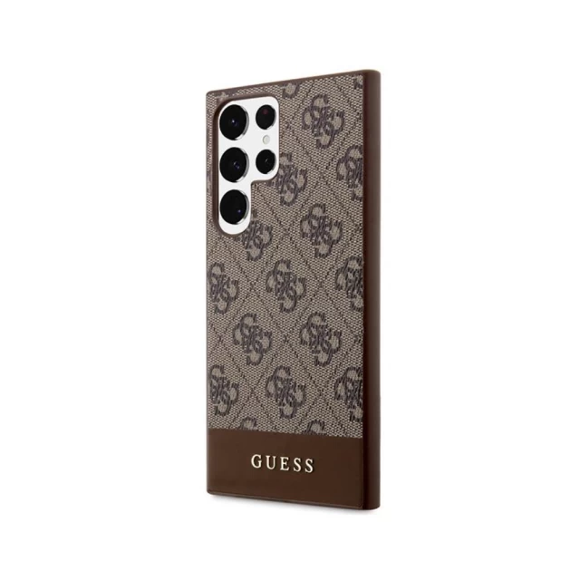 Чохол Guess 4G Stripe Collection для Samsung Galaxy S23 Ultra S918 Brown (GUHCS23LG4GLBR)