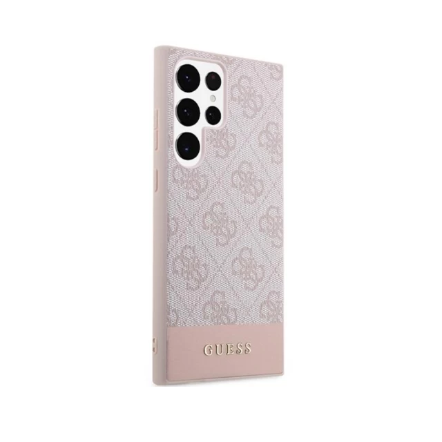 Чохол Guess 4G Stripe Collection для Samsung Galaxy S23 Ultra S918 Pink (GUHCS23LG4GLPI)