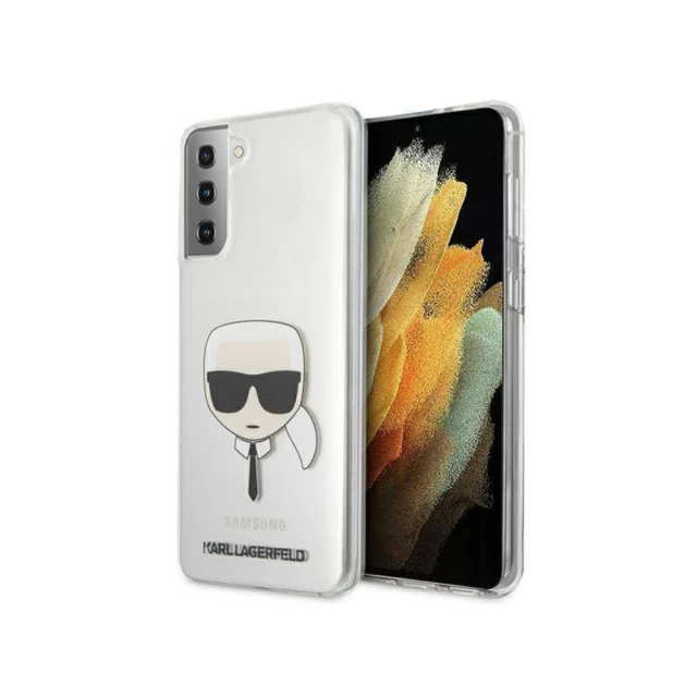 Чохол Karl Lagerfeld Ikonik Karl and Choupette для Samsung Galaxy S21 G991 Transparent (KLHCS21SKTR)