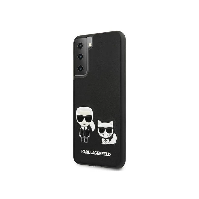 Чехол Karl Lagerfeld Ikonik Karl and Choupette для Samsung Galaxy S21 G991 Black (KLHCS21SPCUSKCBK)