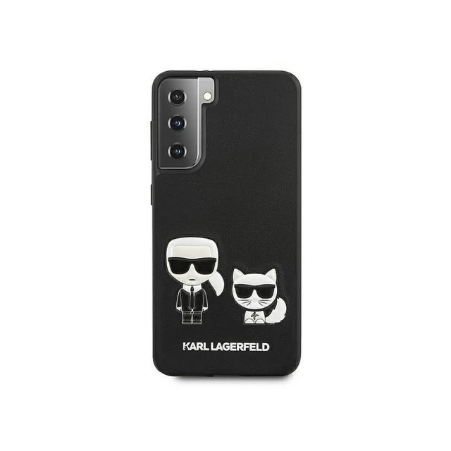 Чохол Karl Lagerfeld Ikonik Karl and Choupette для Samsung Galaxy S21 G991 Black (KLHCS21SPCUSKCBK)