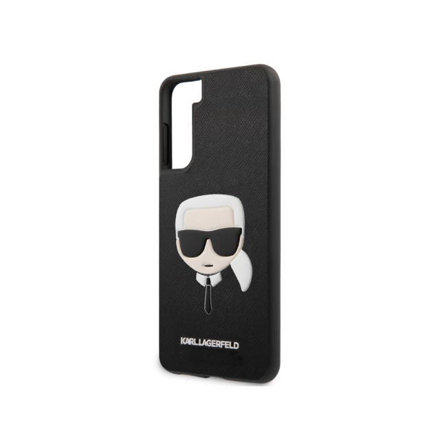Чохол Karl Lagerfeld Saffiano Ikonik Karl`s Head для Samsung Galaxy S21 G991 Black (KLHCS21SSAKHBK)
