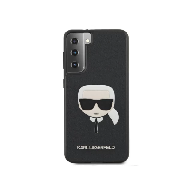 Чехол Karl Lagerfeld Saffiano Ikonik Karl`s Head для Samsung Galaxy S21 G991 Black (KLHCS21SSAKHBK)