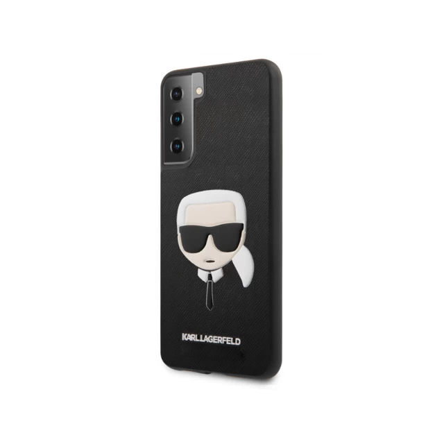 Чехол Karl Lagerfeld Saffiano Ikonik Karl`s Head для Samsung Galaxy S21 G991 Black (KLHCS21SSAKHBK)