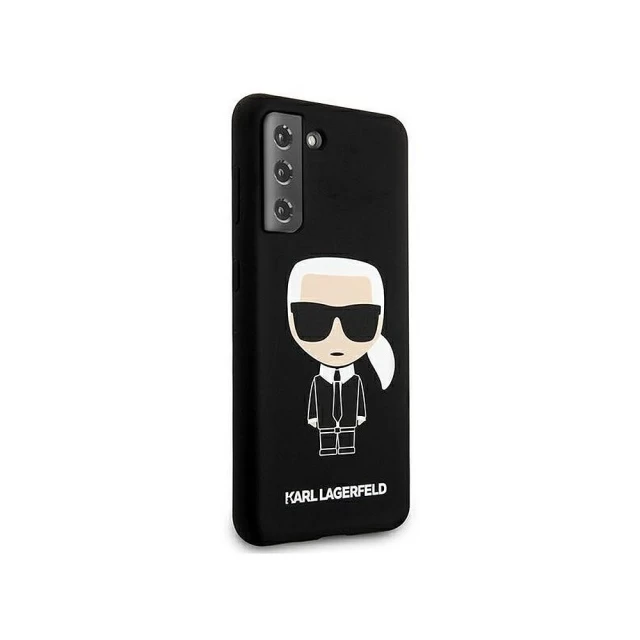 Чохол Karl Lagerfeld Silicone Iconic для Samsung Galaxy S21 G991 Black (KLHCS21SSLFKBK)