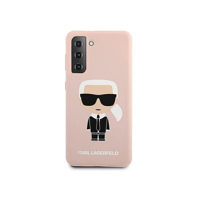 Чехол Karl Lagerfeld Silicone Iconic для Samsung Galaxy S21 G991 Pink (KLHCS21SSLFKPI)