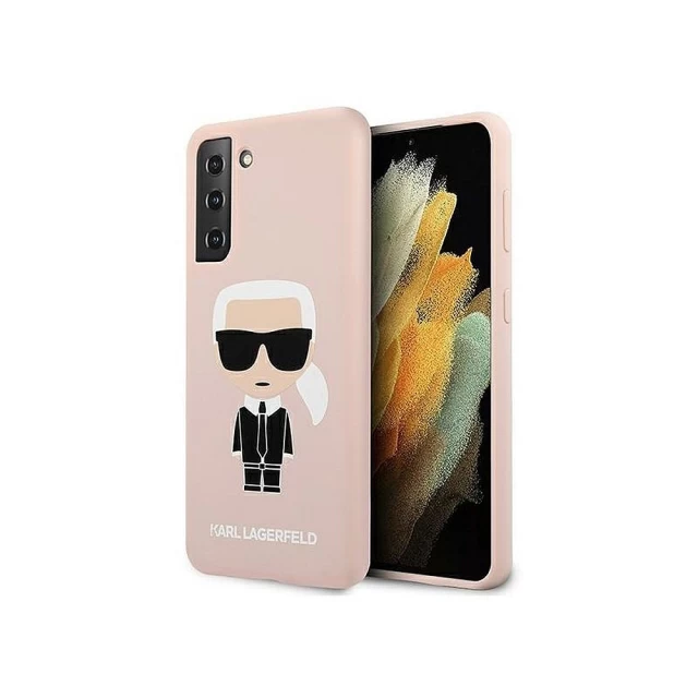 Чохол Karl Lagerfeld Silicone Iconic для Samsung Galaxy S21 G991 Pink (KLHCS21SSLFKPI)