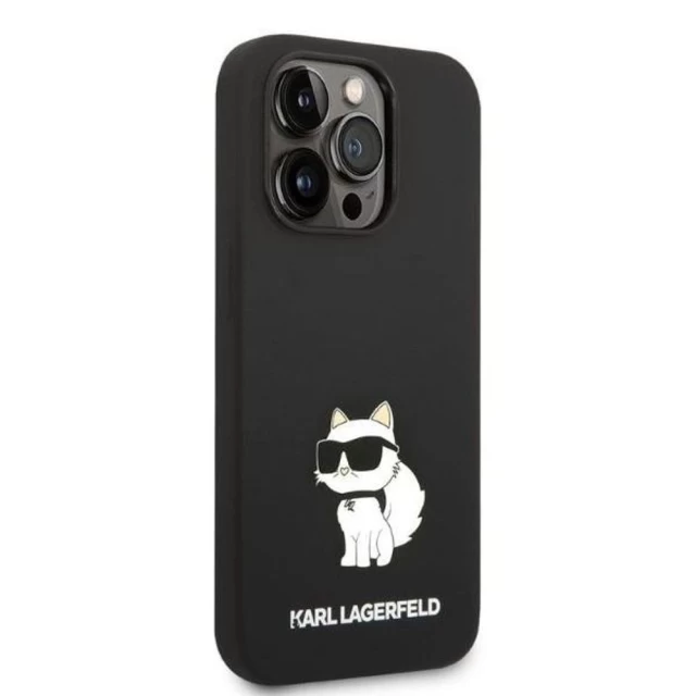 Чехол Karl Lagerfeld Silicone Choupette для iPhone 14 Pro Black (KLHCP14LSNCHBCK)