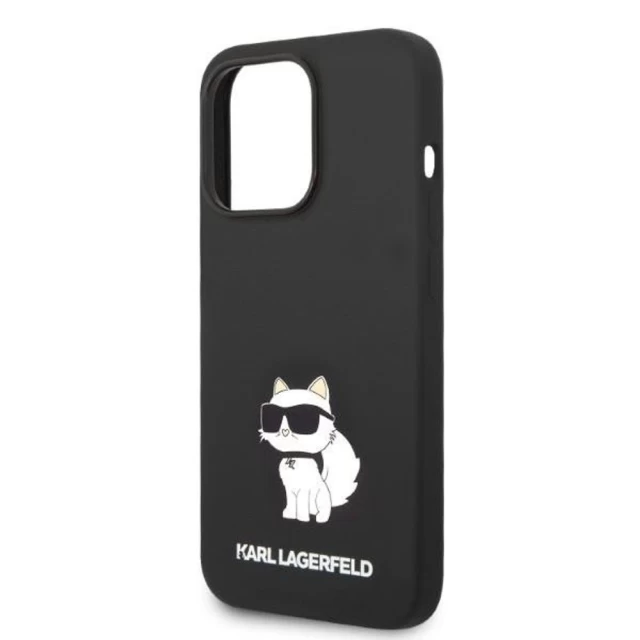 Чохол Karl Lagerfeld Silicone Choupette для iPhone 14 Pro Black (KLHCP14LSNCHBCK)