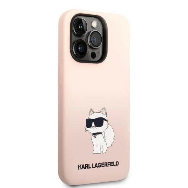 Чехол Karl Lagerfeld Silicone Choupette для iPhone 14 Pro Pink (KLHCP14LSNCHBCP)