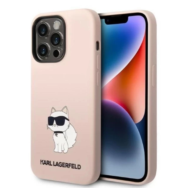 Чохол Karl Lagerfeld Silicone Choupette для iPhone 14 Pro Pink (KLHCP14LSNCHBCP)