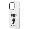 Чохол Karl Lagerfeld Silicone Ikonik для iPhone 14 Pro White (KLHCP14LSNIKBCH)