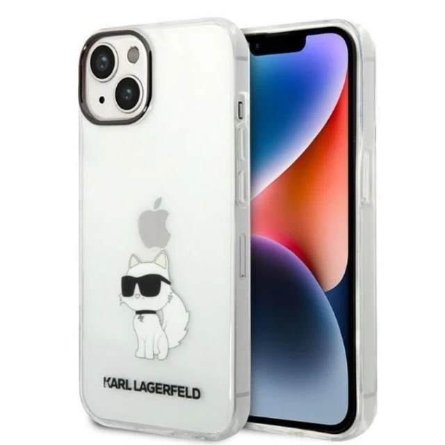 Чехол Karl Lagerfeld Ikonik Choupette для iPhone 14 Plus Transparent (KLHCP14MHNCHTCT)