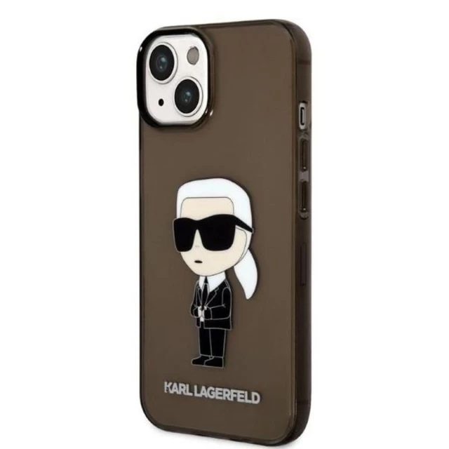 Чехол Karl Lagerfeld Ikonik Karl Lagerfeld для iPhone 14 Plus Black (KLHCP14MHNIKTCK)